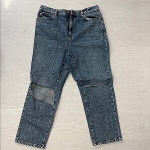 Garage Relaxed Fit Distressed Blue Jeans NWOT